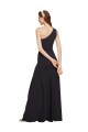Stretch Crepe Long One Shoulder Dark Navy A-Line Formal Evening Gown / Prom Dress / Bridesmaid Dress Sudbury