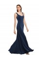 Stretch Crepe Low Back Long Round Neck A-Line Prom Dress / Bridesmaid Dress Sudbury