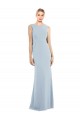 Stretch Crepe Low Back Long Bateau Neck Trumpet Semi Formal Evening Dress / Prom Dress / Bridesmaid Dress Sudbury