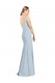 Stretch Crepe Low Back Long V-Neck Trumpet Bridesmaid Dress / Formal Dress Sudbury