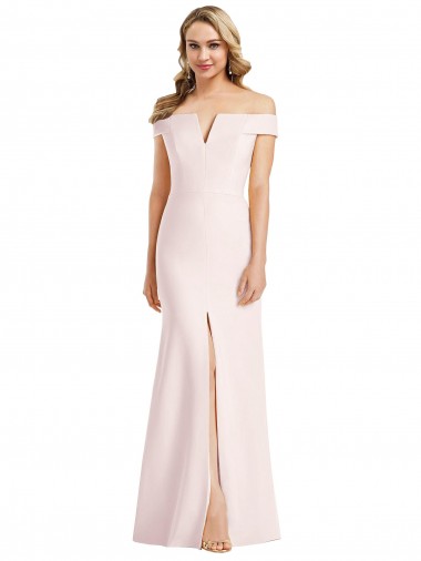 Stretch Crepe Long Off the Shoulder Trumpet Bridesmaid Dress / Evening Dress Sudbury
