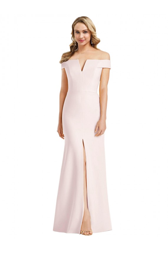 Stretch Crepe Long Off the Shoulder Trumpet Bridesmaid Dress / Evening Dress Sudbury