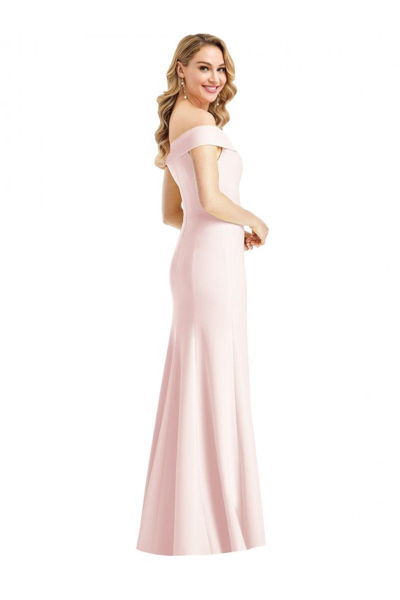 Stretch Crepe Long Off the Shoulder Trumpet Bridesmaid Dress / Evening Dress Sudbury