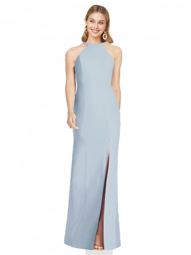 Stretch Crepe Backless Long Halter Neck Trumpet Formal Evening Gown / Bridesmaid Dress Sudbury
