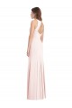 Stretch Crepe Open Back Long Bateau Neck Pink Trumpet Semi Formal Evening Dress / Prom Dress / Bridesmaid Dress Sudbury