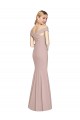 Stretch Crepe Criss Cross Back Long Off the Shoulder Trumpet Semi Formal Evening Dress / Prom Dress / Bridesmaid Dress Sudbury