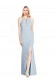 Stretch Crepe Keyhole Back Long Halter Neck Trumpet Semi Formal Evening Dress / Prom Dress / Bridesmaid Dress Sudbury
