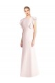 Stretch Crepe Open Back Long Bateau Neck Pink Trumpet Formal Dress / Bridesmaid Dress Sudbury