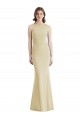 Stretch Crepe Criss Cross Open Back Long Bateau Neck Trumpet Semi Formal Evening Dress / Prom Dress / Bridesmaid Dress Sudbury