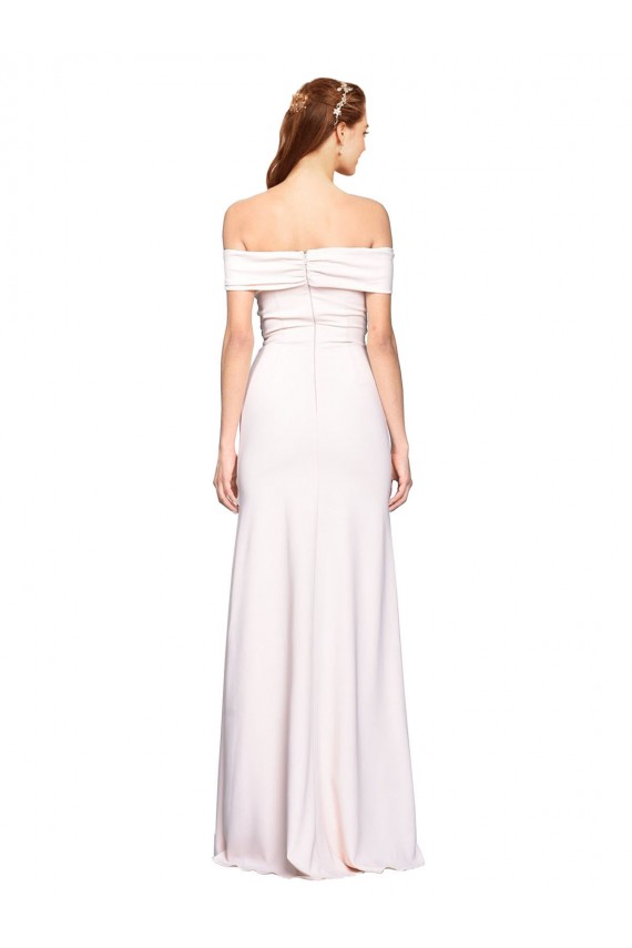 Stretch Crepe Long Off the Shoulder White Mermaid Formal Dress / Bridesmaid Dress Sudbury