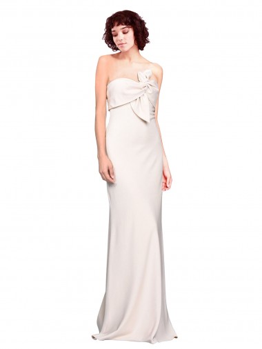 Stretch Crepe Long Strapless Mermaid Prom Dress / Bridesmaid Dress Sudbury