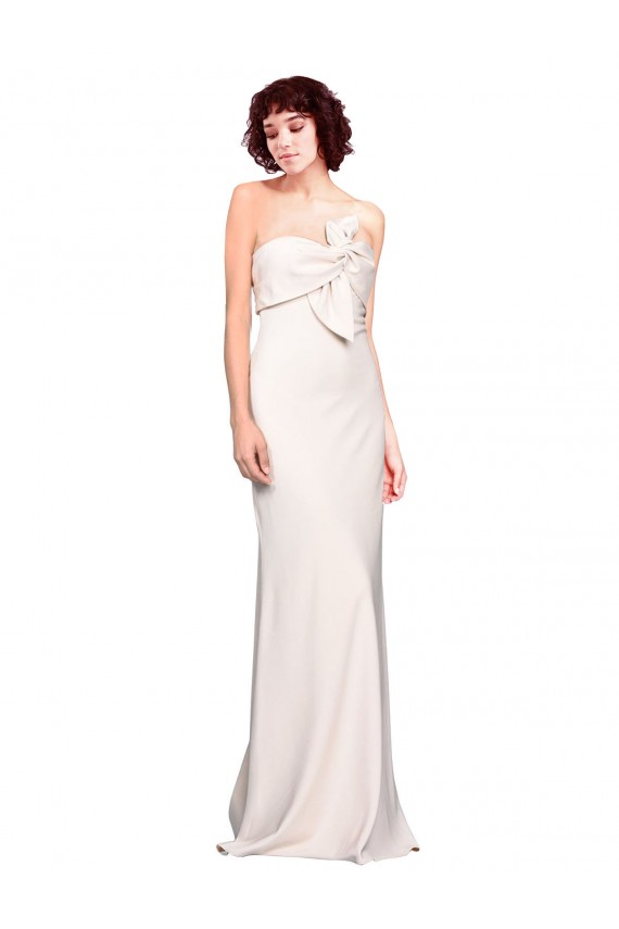 Stretch Crepe Long Strapless Mermaid Prom Dress / Bridesmaid Dress Sudbury