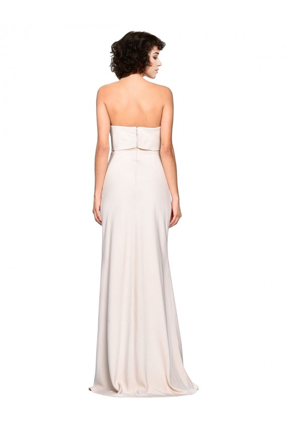 Stretch Crepe Long Strapless Mermaid Prom Dress / Bridesmaid Dress Sudbury