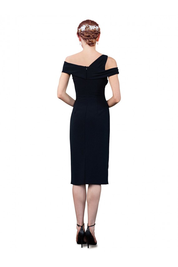 Stretch Crepe Cocktail Length Off the Shoulder Mermaid Formal Evening Gown / Prom Dress / Bridesmaid Dress Sudbury