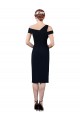 Stretch Crepe Cocktail Length Off the Shoulder Mermaid Formal Evening Gown / Prom Dress / Bridesmaid Dress Sudbury