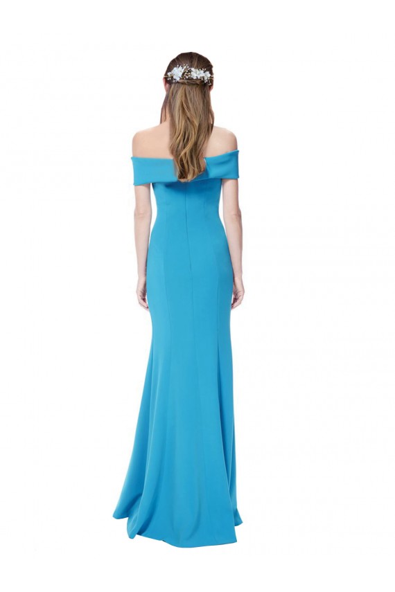 Stretch Crepe Long Off the Shoulder Sheath Formal Dress / Bridesmaid Dress Sudbury