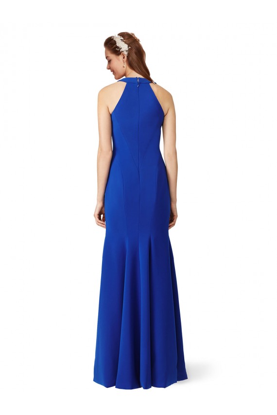 Stretch Crepe Long V-Neck Royal Blue Mermaid Formal Evening Gown / Prom Dress / Bridesmaid Dress Sudbury