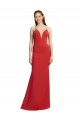Stretch Crepe Open Back Long Spaghetti Straps Mermaid Formal Evening Gown / Prom Dress / Bridesmaid Dress Sudbury