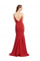 Stretch Crepe Open Back Long Spaghetti Straps Mermaid Formal Evening Gown / Prom Dress / Bridesmaid Dress Sudbury