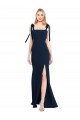 Stretch Crepe Low Back Long Spaghetti Straps Trumpet Semi Formal Evening Dress / Prom Dress / Bridesmaid Dress Sudbury