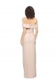 Stretch Crepe Low Back Long Off the Shoulder Nude Mermaid Formal Evening Gown / Prom Dress / Bridesmaid Dress Sudbury