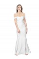 Stretch Crepe Low Back Long Off the Shoulder Mermaid Formal Dress / Bridesmaid Dress Sudbury