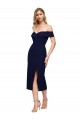 Stretch Crepe Midi Length Off the Shoulder Mermaid Formal Evening Gown / Prom Dress / Bridesmaid Dress Sudbury