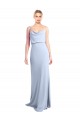 Stretch Crepe V-Back Long Cowl Neck Sheath Formal Dress / Bridesmaid Dress Sudbury