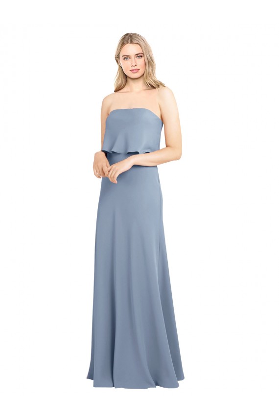 Stretch Crepe Long High Neck Sheath Formal Dress / Bridesmaid Dress Sudbury