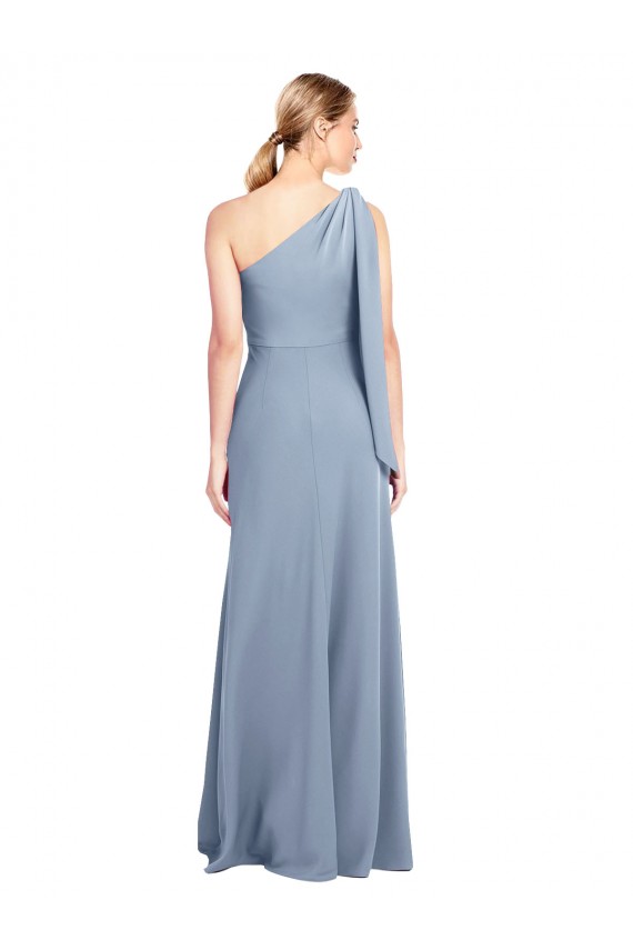 Stretch Crepe Long One Shoulder Sheath Formal Dress / Bridesmaid Dress Sudbury
