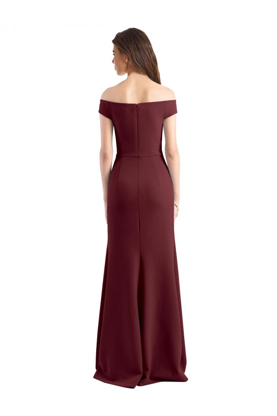 Stretch Crepe Long Off the Shoulder Sheath Prom Dress / Bridesmaid Dress Sudbury