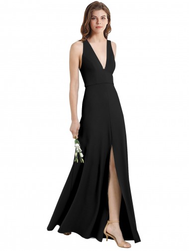 Stretch Crepe Long Halter Neck Sheath Formal Evening Gown / Prom Dress / Bridesmaid Dress Sudbury