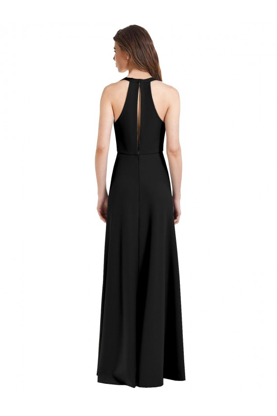 Stretch Crepe Long Halter Neck Sheath Formal Evening Gown / Prom Dress / Bridesmaid Dress Sudbury