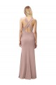 Stretch Crepe Criss Cross Back Long Halter Neck Sheath Prom Dress / Bridesmaid Dress Sudbury