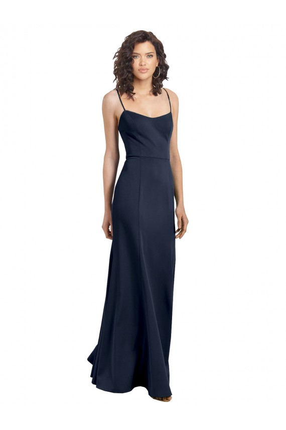 Stretch Crepe Low Back Long High Neck Sheath Formal Dress / Bridesmaid Dress Sudbury