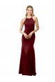 Stretch Crepe Criss Cross Back Long Halter Neck Mermaid Formal Evening Gown / Prom Dress / Bridesmaid Dress Sudbury