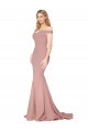 Stretch Crepe Sweep Train Off the Shoulder Mermaid Formal Evening Gown / Prom Dress / Bridesmaid Dress Sudbury