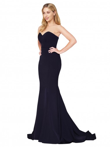 Stretch Crepe Sweep Train Sweetheart Mermaid Formal Evening Gown / Prom Dress / Bridesmaid Dress Sudbury