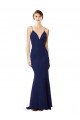Stretch Crepe Open Back Long Spaghetti Straps Mermaid Formal Dress / Bridesmaid Dress Sudbury