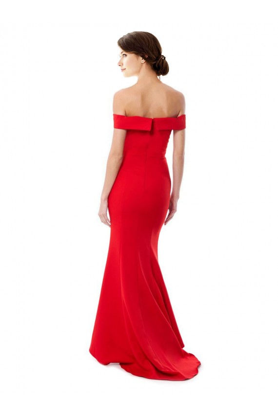 Stretch Crepe Long Off the Shoulder Mermaid Formal Evening Dress / Prom Dress / Bridesmaid Dress Sudbury