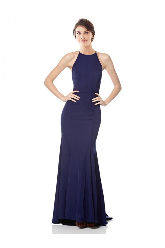 Stretch Crepe Long Halter Neck Mermaid Bridesmaid Dress / Formal Dress Sudbury