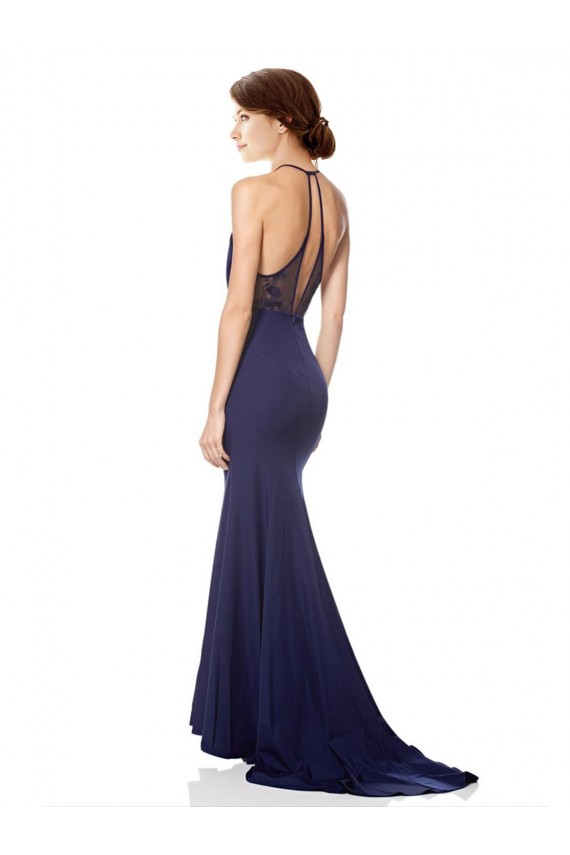 Stretch Crepe Long Halter Neck Mermaid Bridesmaid Dress / Formal Dress Sudbury