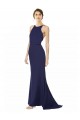 Stretch Crepe Criss Cross Open Back Long Halter Neck Mermaid Formal Evening Gown / Prom Dress / Bridesmaid Dress Sudbury