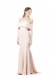Stretch Crepe Long Off the Shoulder Nude Mermaid Formal Evening Gown / Prom Dress / Bridesmaid Dress Sudbury