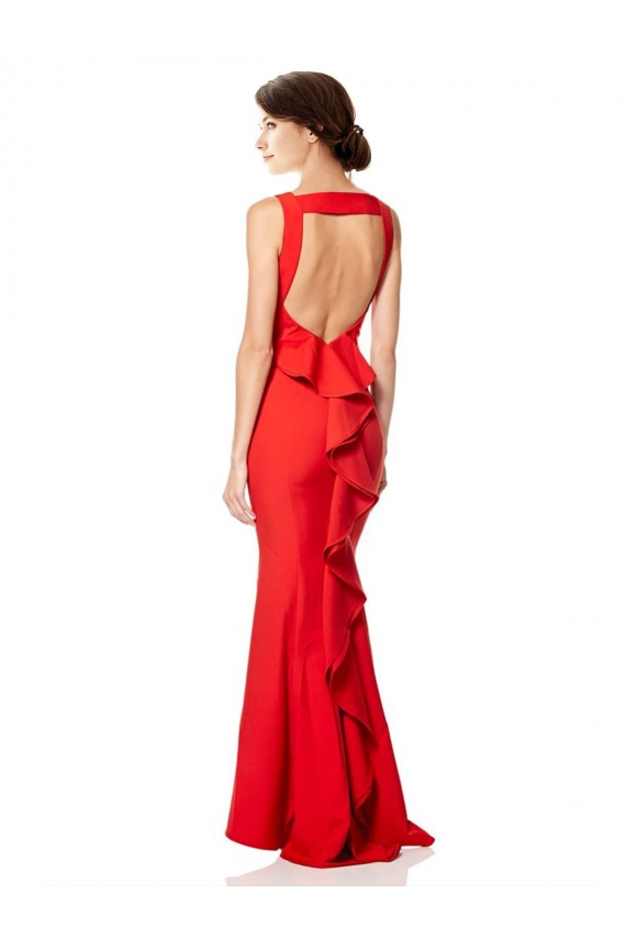Stretch Crepe Open Back Long Halter Neck Mermaid Bridesmaid Dress / Evening Gowns Sudbury