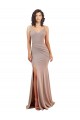 Stretch Crepe Low Back Long V-Neck Mermaid Black Tie Evening Gown / Prom Dress / Bridesmaid Dress Sudbury
