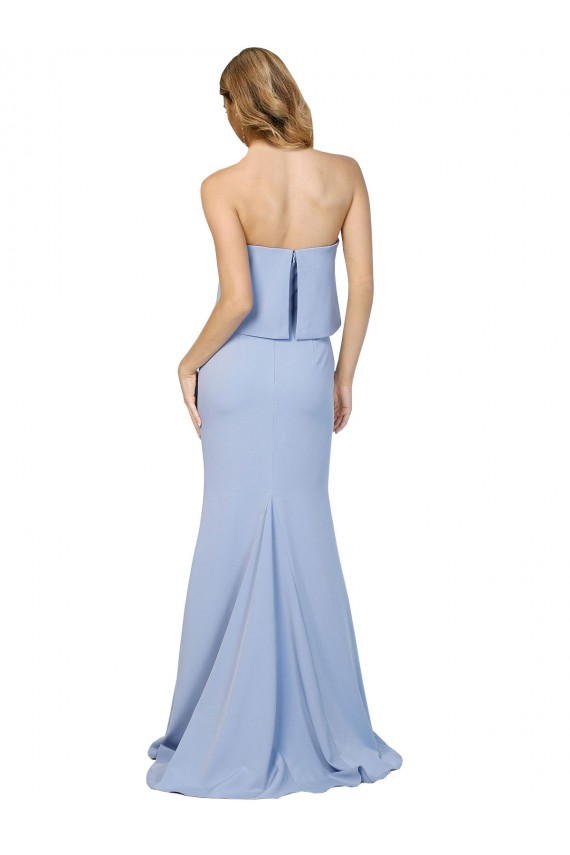 Stretch Crepe Low Back Long Strapless A-Line Formal Dress / Bridesmaid Dress Sudbury