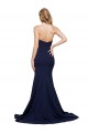 Stretch Crepe Low Back Sweep Train Sweetheart A-Line Formal Evening Gown / Prom Dress / Bridesmaid Dress Sudbury