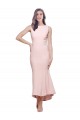 Stretch Crepe Low Back Midi Length High Neck Sheath High Low Evening Gown / Prom Dress / Bridesmaid Dress Sudbury