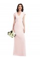 Stretch Crepe Long V-Neck A-Line Formal Evening Gown / Prom Dress / Bridesmaid Dress Sudbury